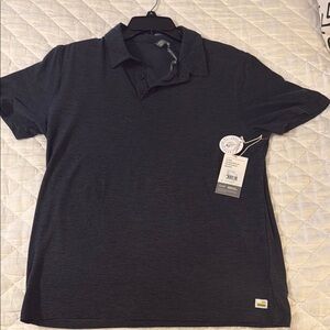 Vuori Black Strato Tech Polo Shirt *new* *never worn* *tags*